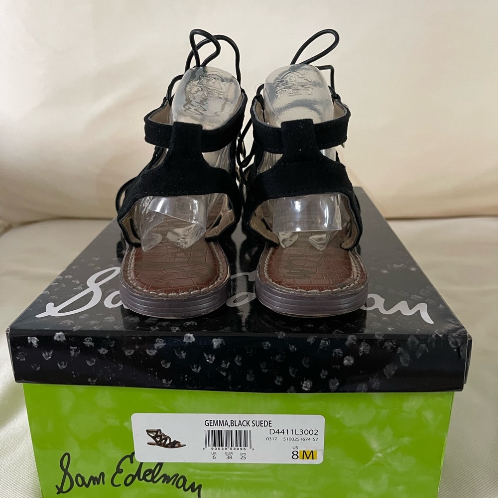 Sam Elder Man Black Suede Sandals View 4